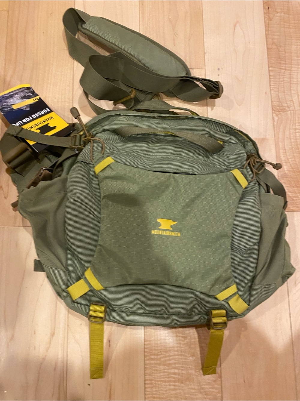 Mountainsmith Olive Green Day Bag with Yellow Accents